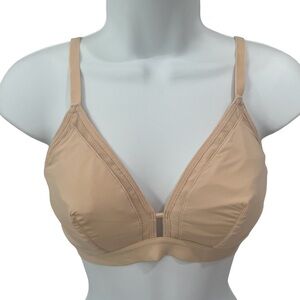 Lively All You nude tan mesh wire free bra size 2